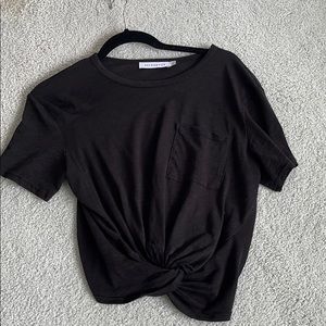 black pocket tee